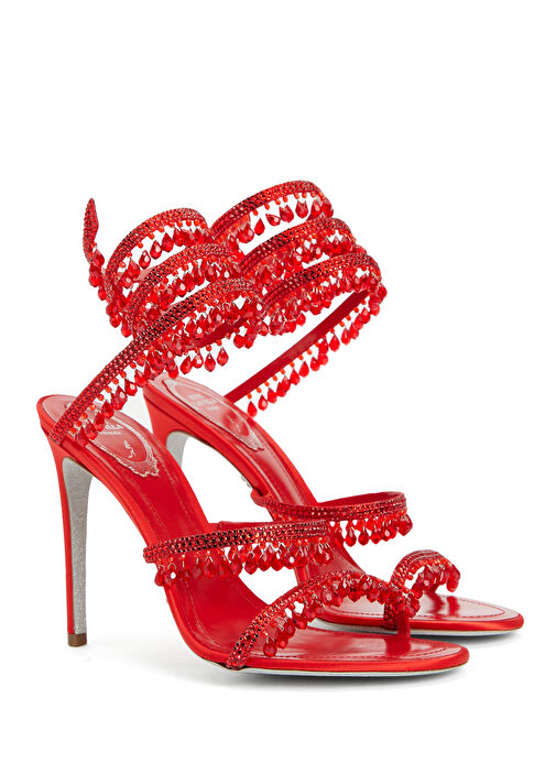 Kırmızı Kadın Sandalet - Görsel 3