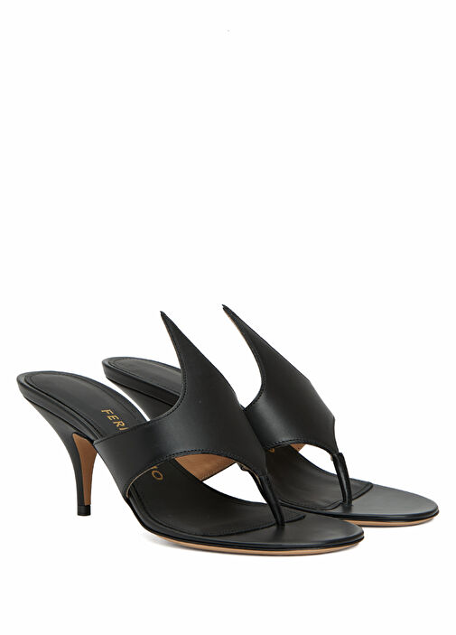 Siyah Kadın Deri Terlik - Görsel 3