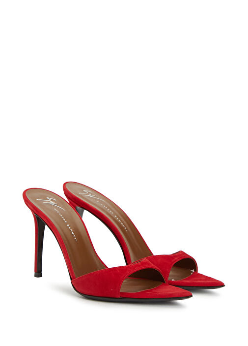 Kırmızı Kadın Süet Terlik - Görsel 3