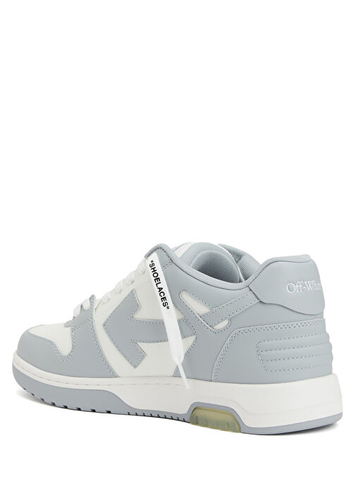 Gri Beyaz Erkek Deri Sneaker - Görsel 4