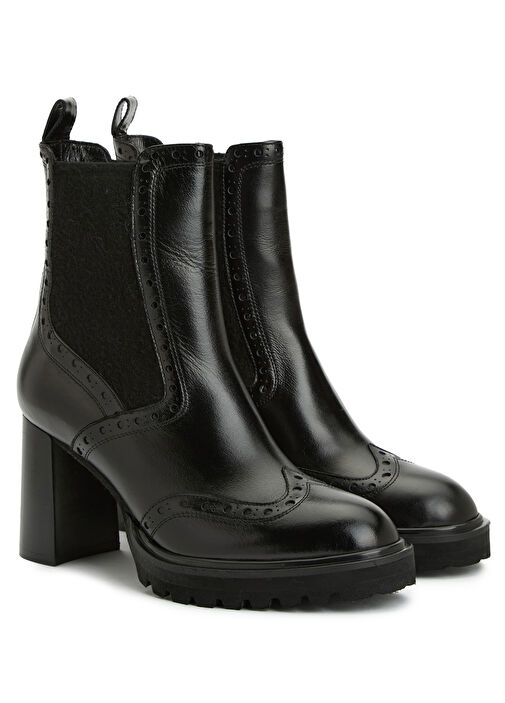 Siyah Kadın Deri Bot - Görsel 3