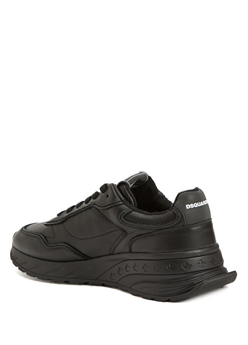Runner Siyah Erkek Deri Sneaker - Görsel 5
