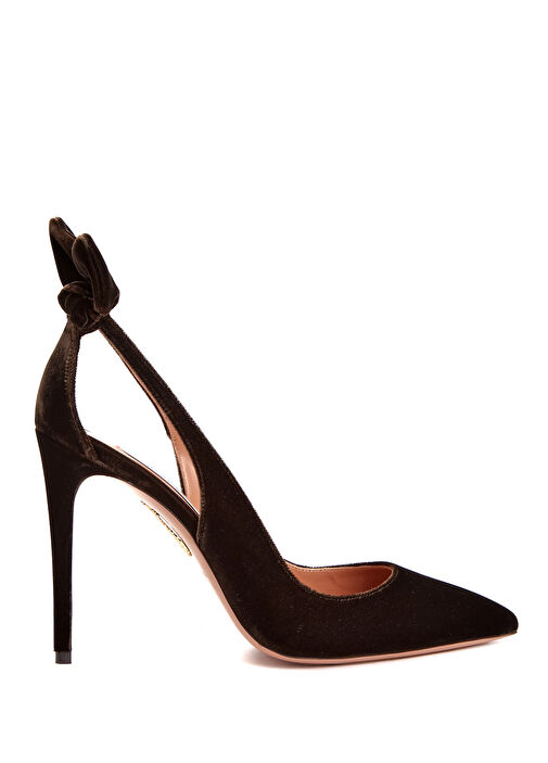 Bow Tie Kahverengi Topuklu Ayakkabı - Görsel 2
