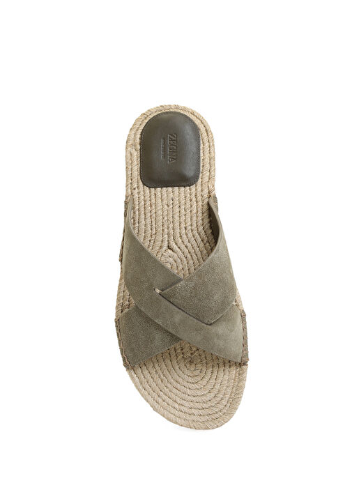 Yeşil Erkek Deri Sandalet - Görsel 5