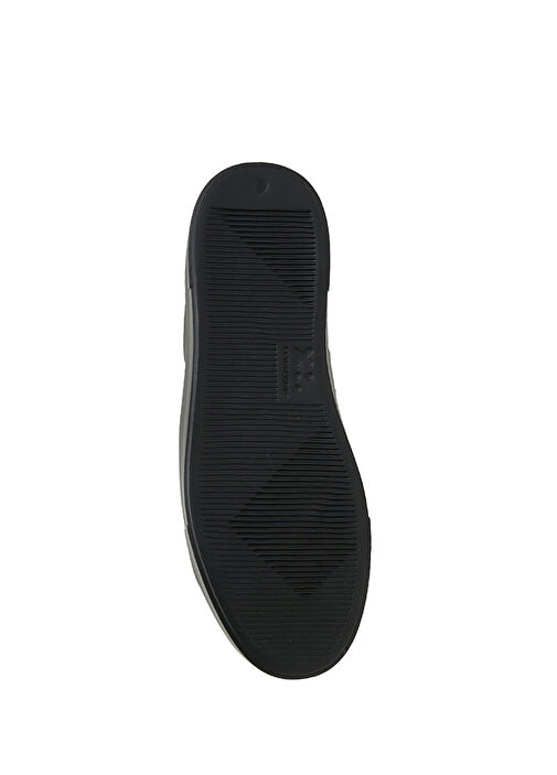 Siyah Logolu Erkek Deri Sneaker - Görsel 6