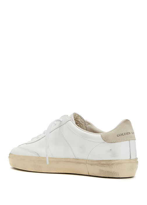 Soul Star Bej Beyaz Kadın Deri Sneaker - Görsel 4