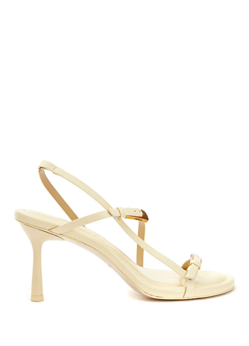 Simona Krem Kadın Deri Sandalet - Görsel 2