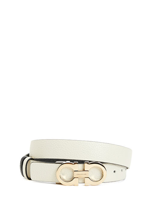 Ferragamo belt all white best sale