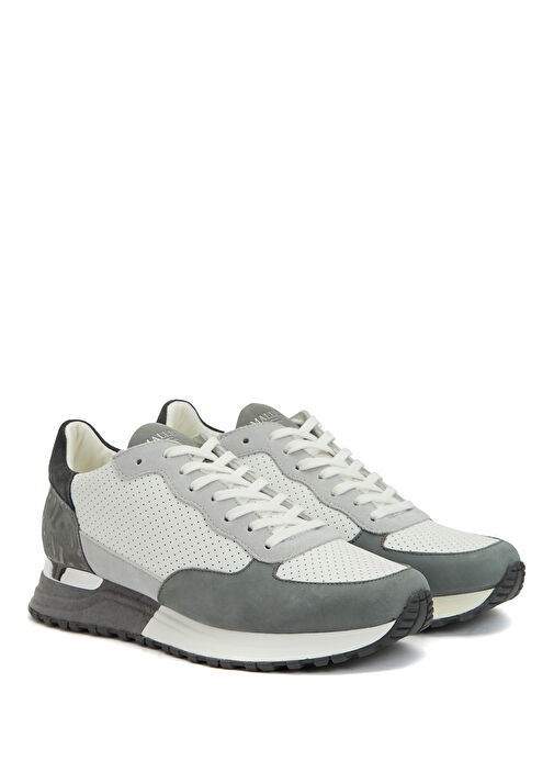 Gri Erkek Deri Sneaker - Görsel 3
