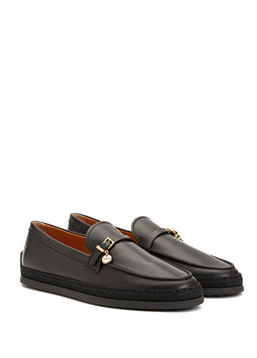 Siyah Kadın Deri Loafer - Görsel 3