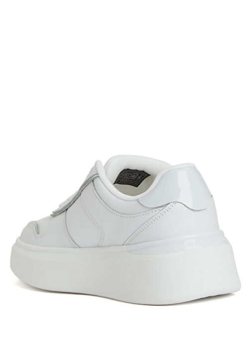 Patent Platform Beyaz Kadın Deri Sneaker - Görsel 4