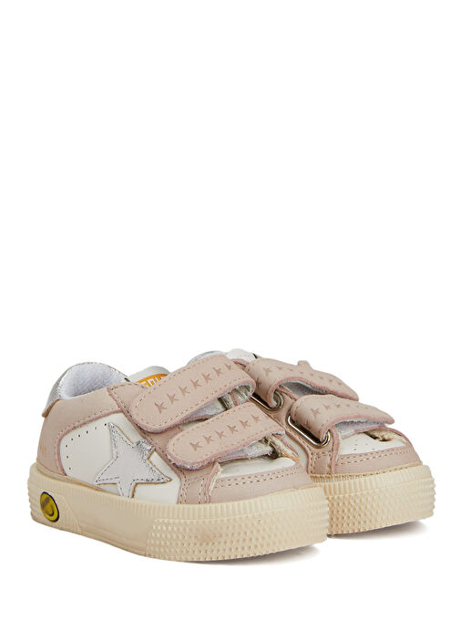 May Pembe Silver Kız Çocuk Deri Sneaker - Görsel 3