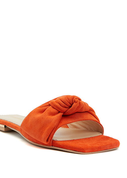 Turuncu Kadın Süet Terlik - Görsel 7