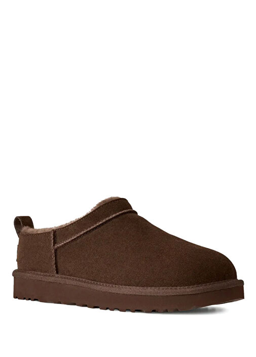 Classic Micro Kahverengi Kadın Süet Slipper - Görsel 3