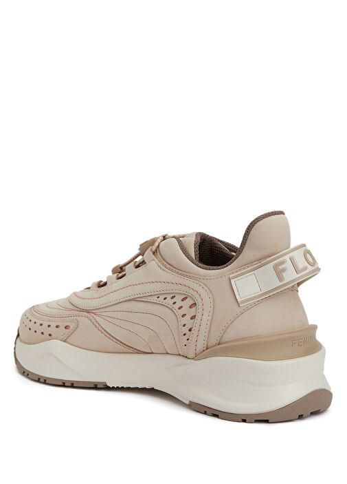 Flow Bej Kadın Deri Sneaker - Görsel 4