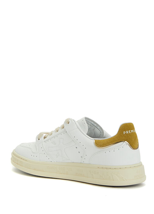 Quinn Taba Beyaz Kadın Deri Sneaker - Görsel 4