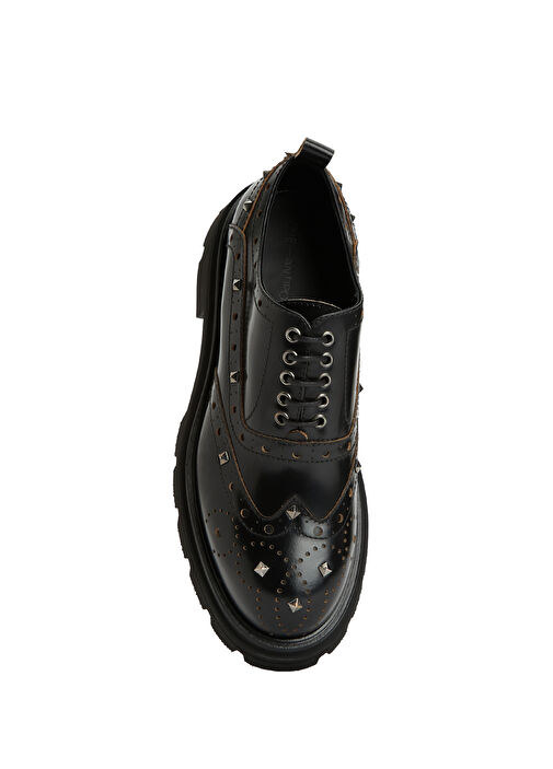 Charles Siyah Erkek Deri Ayakkabı - Görsel 5