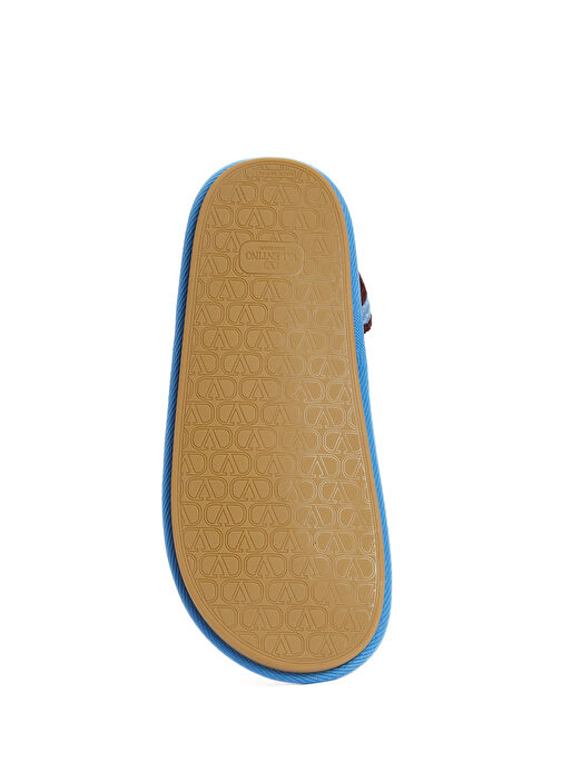 Mavi Bordo Kadın Deri Sandalet - Görsel 6