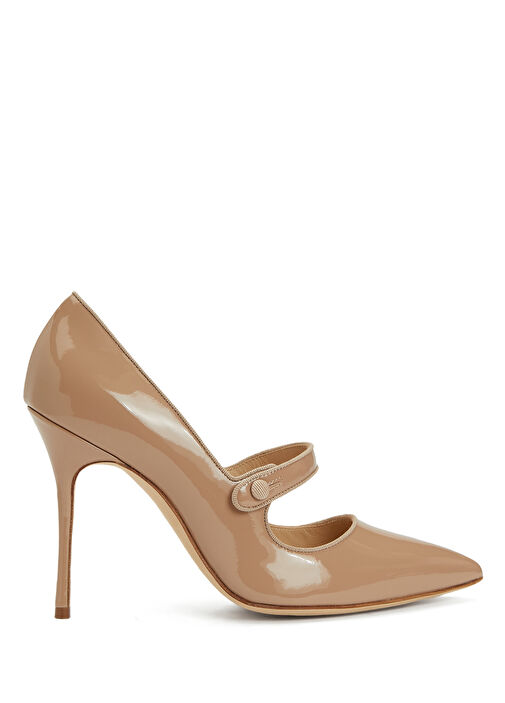 Nude Deri Topuklu Ayakkabı - Görsel 2