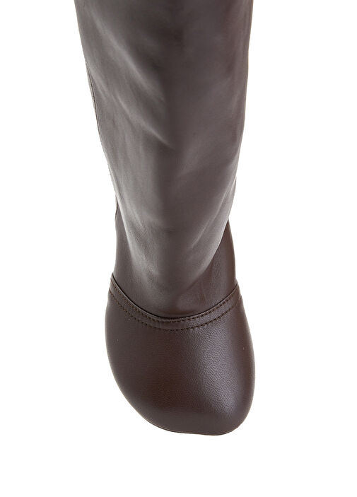 Kahverengi Kadın Deri Çizme - Görsel 5