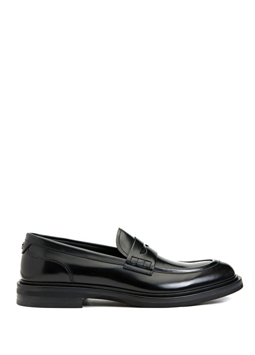 Black Dolce&Gabbana Black Men Black Men's Leather Loafer 1534299