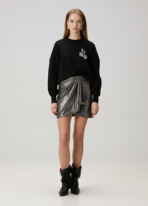 Etoile Isabel Marant - Brisha Metallic Grey Mini Skirt