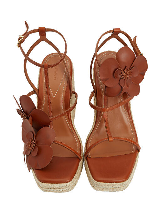 Orchid Wedge Taba Kadın Deri Sandalet - Görsel 7