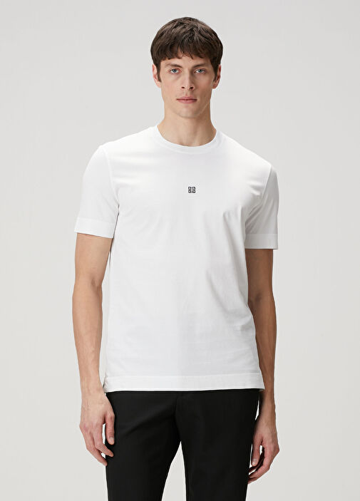 White Givenchy White Men Slim Fit 4G White T-Shirt 1655341 | Beymen