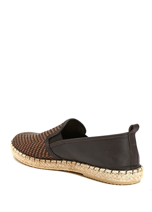 Kahverengi Erkek Deri Espadril - Görsel 4