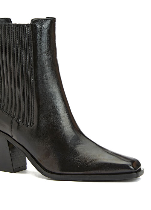 Siyah Kadın Deri Bot - Görsel 7