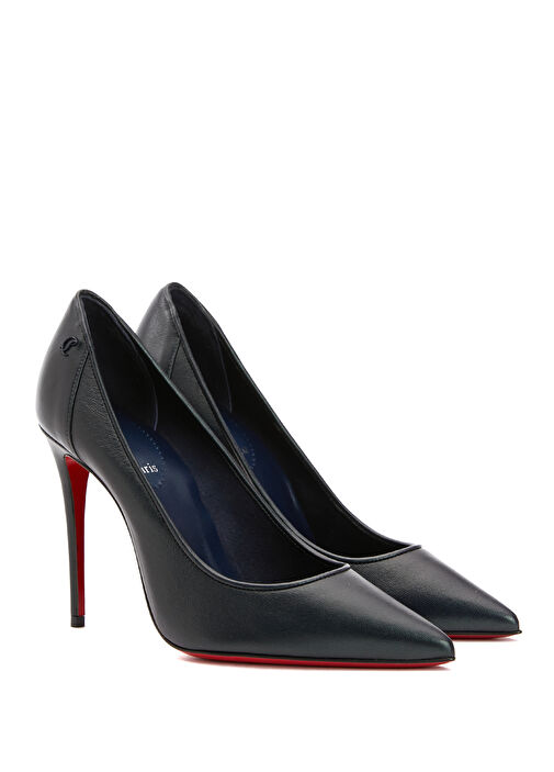 Sporty Kate Lacivert Deri Stiletto - Görsel 3