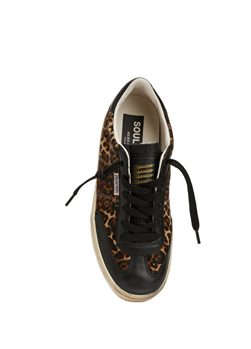 Soul-Star Leopar Kadın Deri Sneaker - Görsel 5