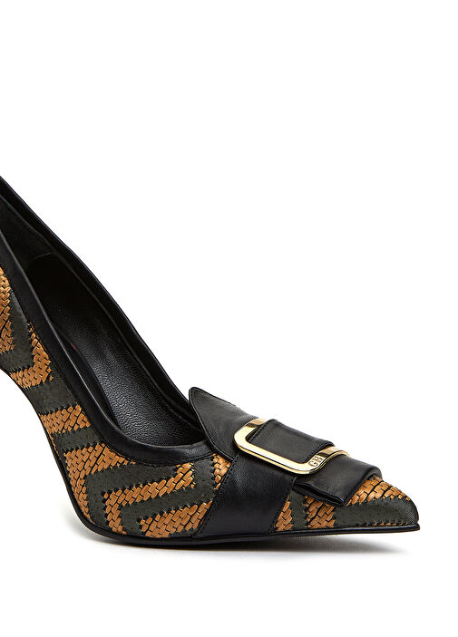 George Hogg George Hogg Bej Siyah Siyah Bej Zikzak Desenli Deri Stiletto Beymen'de! Bej Siyah - 7. görsel