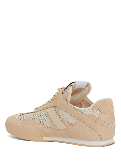 Açık Pembe Kadın Deri Sneaker - Görsel 4