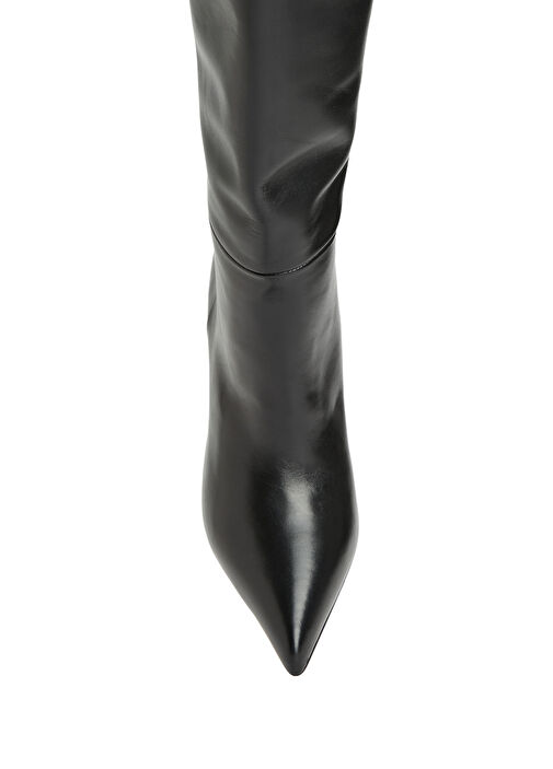 Siyah Kadın Deri Çizme - Görsel 5