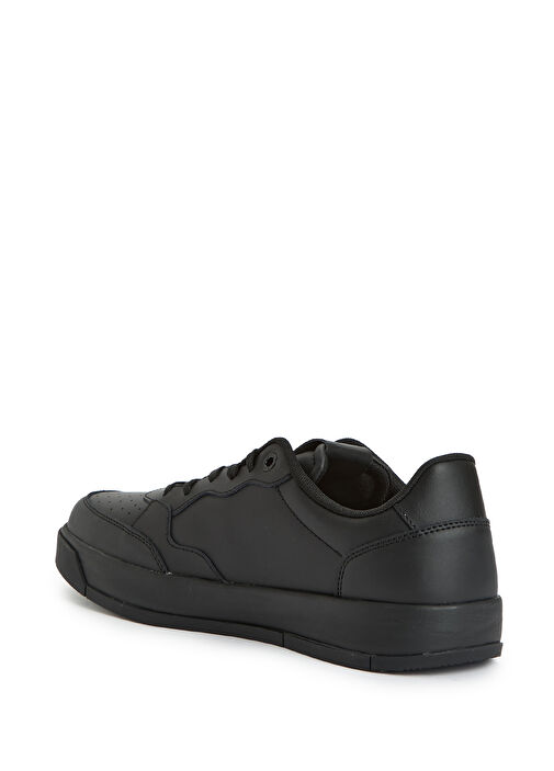 Retro Essential Siyah Erkek Deri Sneaker - Görsel 4