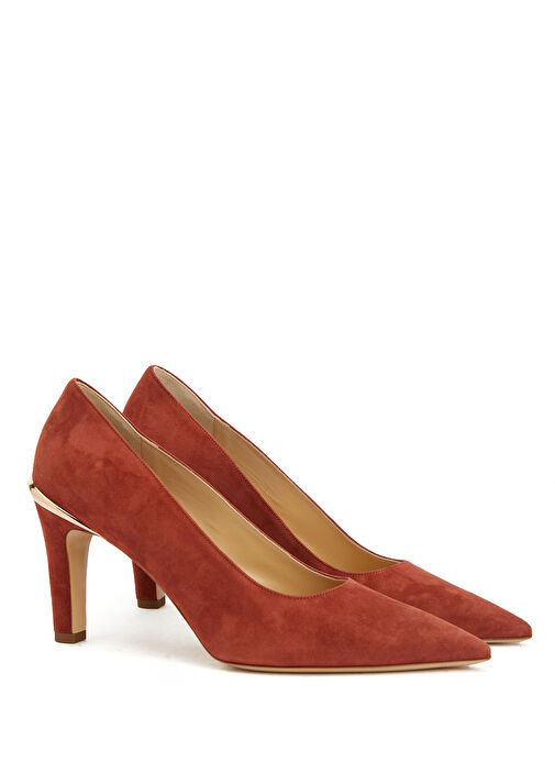 Edwina Kiremit Süet Stiletto - Görsel 3