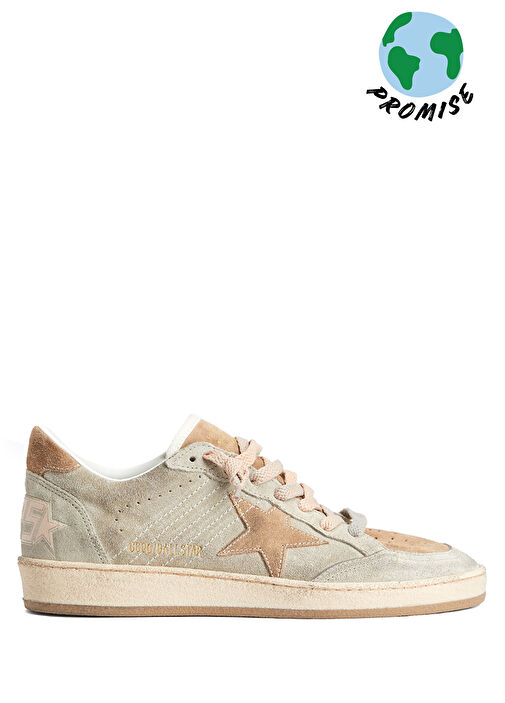 Ball Star Bej Kadın Deri Sneaker - Görsel 2