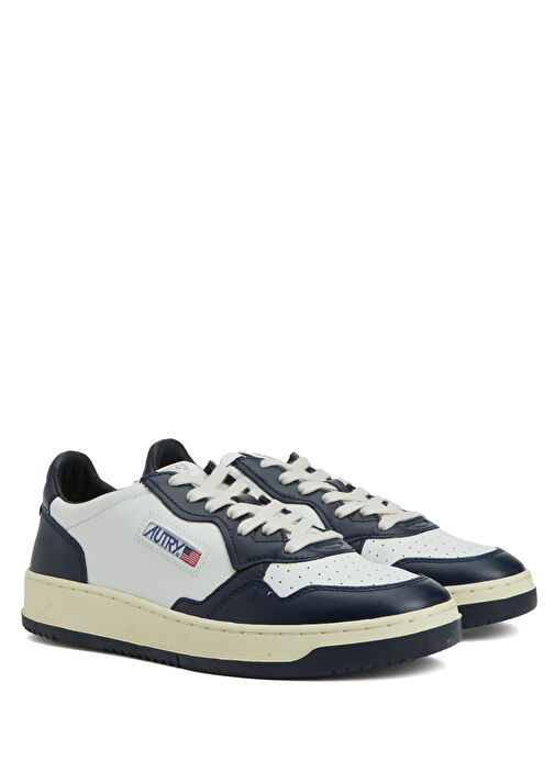 Siyah Beyaz Erkek Deri Sneaker - Görsel 3