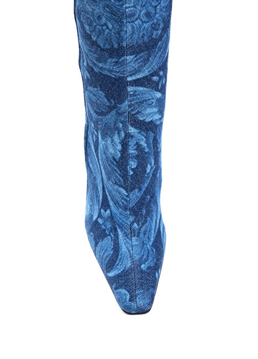 Barocco Medusa 95 Mavi Kadın Çizme - Görsel 5