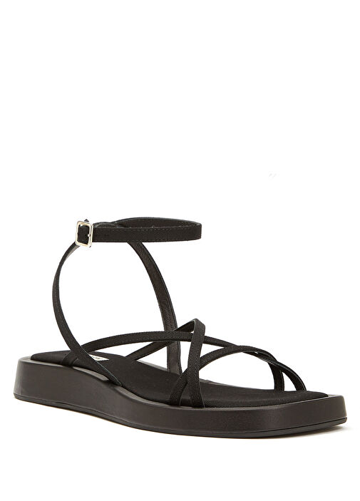 Rosie 16 Siyah Kadın Deri Sandalet - Görsel 3