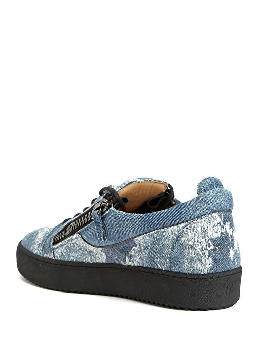 Frankie Mavi Erkek Denim Sneaker - Görsel 4