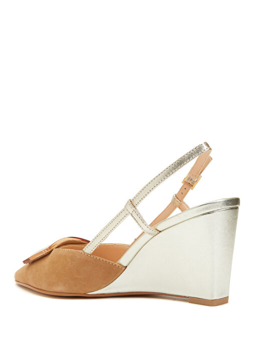 Taba Süet Topuklu Ayakkabı - Görsel 4