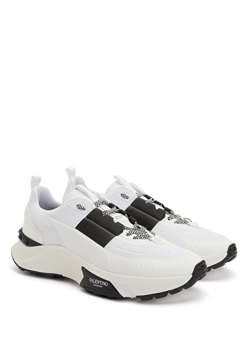 True Act Siyah Beyaz Erkek Deri Sneaker - Görsel 3