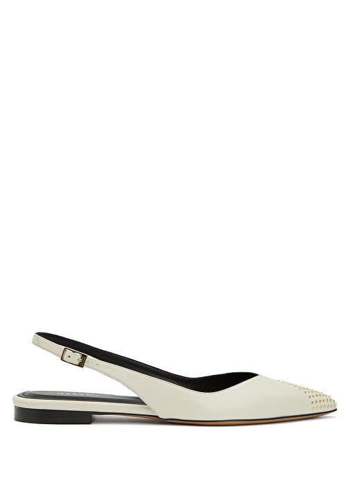 Branee Kırık Beyaz Troklu Deri Babet - Görsel 2