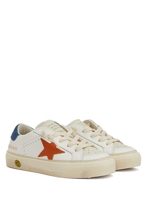 May Beyaz Çocuk Deri Sneaker - Görsel 3