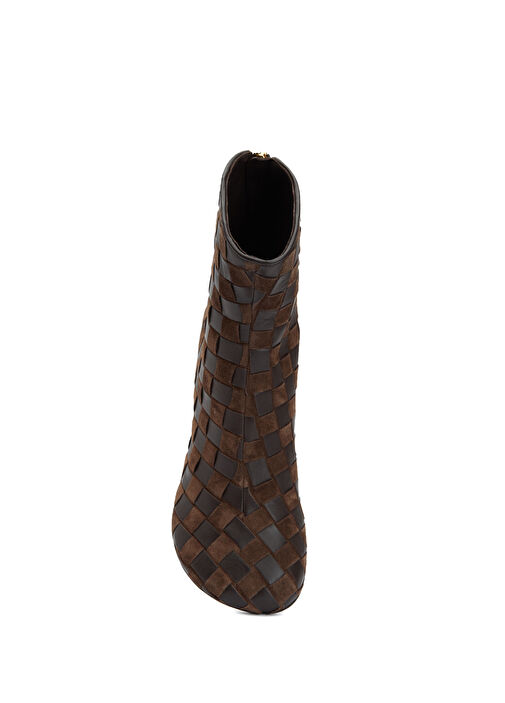 Kahverengi Kadın Deri Bot - Görsel 5