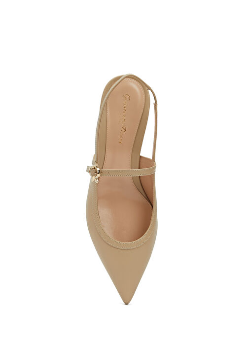 Kum Deri Topuklu Ayakkabı - Görsel 5