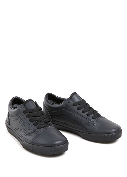 Old Skool Lacivert Çocuk Deri Sneaker - Görsel 3