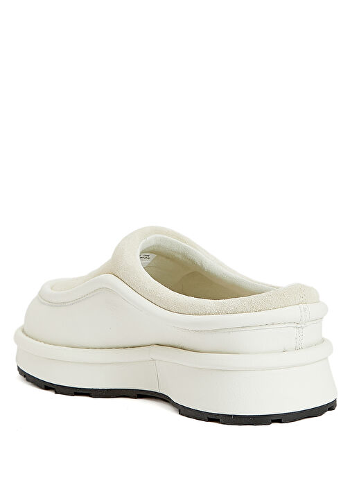 Beyaz Kadın Deri Terlik - Görsel 4